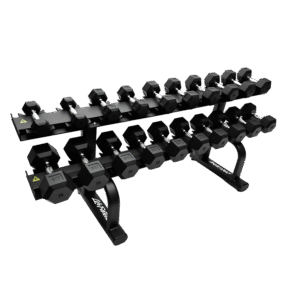 Set de mancuernas hexagonales de 2.5 kg a 25 kg (No incluye rack)